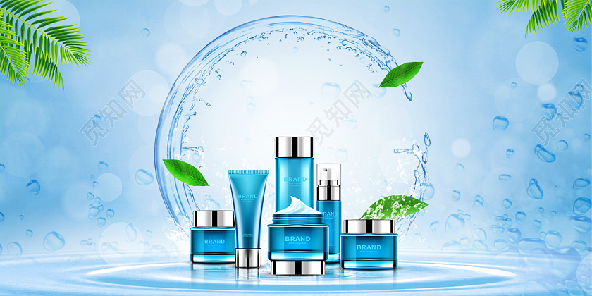 簡(jiǎn)約風(fēng)尚 白色系小黑瓶美妝護(hù)膚品的藝術(shù)海報(bào)表征